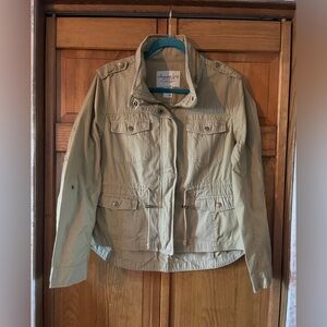 American Rag women’s khaki tan utility zip jacket size XL